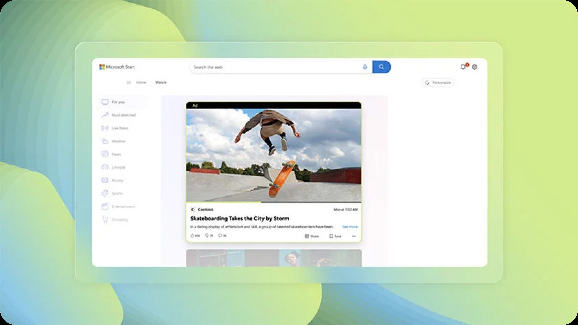 Combine the impact of
                  video—with the ease and intent of search